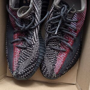 adidas Black and Red Knit Sneakers